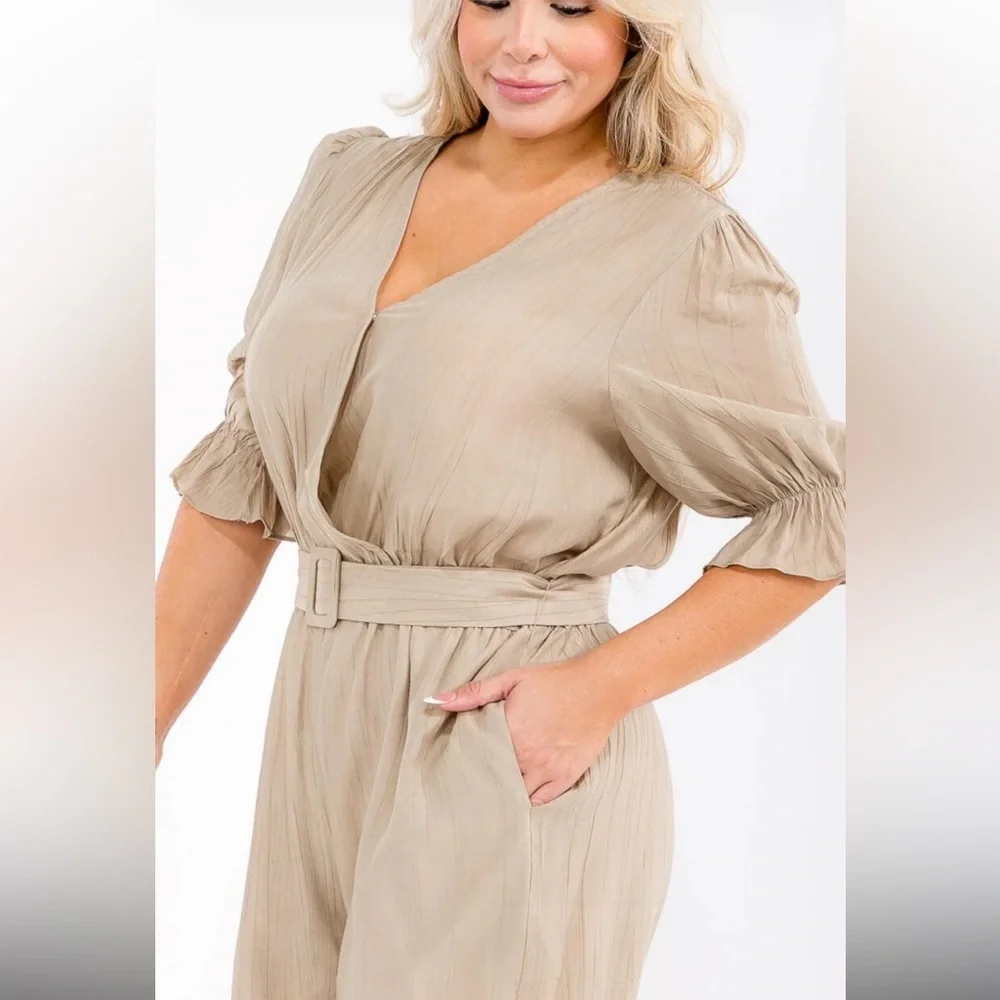 Plus Size Short Sleeve Romper - Picture 1 of 4